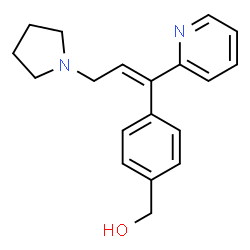 ChemSpider 2D Image | {4-[(1E)-1-(2-Pyridinyl)-3-(1-pyrrolidinyl)-1-propen-1-yl]phenyl}methanol | C19H22N2O