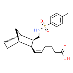 ChemSpider 2D Image | (5Z)-6-[(1S,2R,3R,4R)-3-({[(4-Methylphenyl)sulfonyl]amino}methyl)bicyclo[2.2.1]hept-2-yl]-5-hexenoic acid | C21H29NO4S