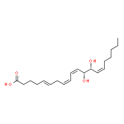 ChemSpider 2D Image | (5E,8Z,10Z,12R,13R,14Z)-12,13-Dihydroxy-5,8,10,14-icosatetraenoic acid | C20H32O4