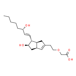 ChemSpider 2D Image | (2-{(3aS,5R,6R,6aS)-5-Hydroxy-6-[(1E,3S)-3-hydroxy-1-octen-1-yl]-1,3a,4,5,6,6a-hexahydro-2-pentalenyl}ethoxy)acetic acid | C20H32O5