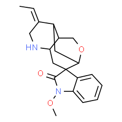 ChemSpider 2D Image | (7'Z)-7'-Ethylidene-1-methoxyspiro[indole-3,2'-[11]oxa[5]azatricyclo[6.3.1.0~4,9~]dodecan]-2(1H)-one | C20H24N2O3