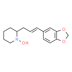 ChemSpider 2D Image | 2-[(2E)-3-(1,3-Benzodioxol-5-yl)-2-propen-1-yl]-1-piperidinol | C15H19NO3