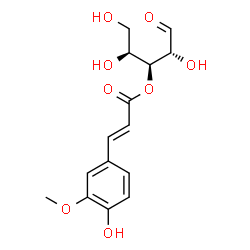 ChemSpider 2D Image | L-Arabinose, 3-(3-(4-hydroxy-3-methoxyphenyl)-2-propenoate) | C15H18O8
