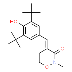 ChemSpider 2D Image | (4E)-4-[4-Hydroxy-3,5-bis(2-methyl-2-propanyl)benzylidene]-2-methyl-1,2-oxazinan-3-one | C20H29NO3
