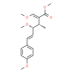 ChemSpider 2D Image | Methyl (2E,3S,4S,5E)-4-methoxy-2-(methoxymethylene)-6-(4-methoxyphenyl)-3-methyl-5-hexenoate | C18H24O5