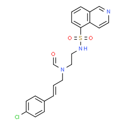 ChemSpider 2D Image | N-(2-(N-Formyl-N-(3-(4-chlorophenyl)-2-propenyl)amino)ethyl)-5-isoquinolinesulfonamide | C21H20ClN3O3S