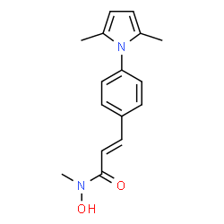 ChemSpider 2D Image | (2E)-3-[4-(2,5-Dimethyl-1H-pyrrol-1-yl)phenyl]-N-hydroxy-N-methylacrylamide | C16H18N2O2