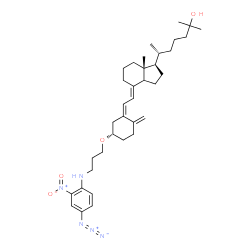 ChemSpider 2D Image | (3S,5Z,7E,14xi)-3-{3-[(4-Azido-2-nitrophenyl)amino]propoxy}-9,10-secocholesta-5,7,10-trien-25-ol | C36H53N5O4
