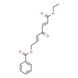 ChemSpider 2D Image | (2E,5E)-7-Ethoxy-4,7-dioxo-2,5-heptadien-1-yl benzoate | C16H16O5