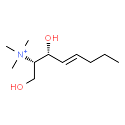 ChemSpider 2D Image | (2S,3R,4E)-1,3-Dihydroxy-N,N,N-trimethyl-4-octen-2-aminium | C11H24NO2