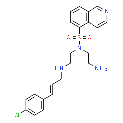 ChemSpider 2D Image | N-(2-Aminoethyl)-N-(2-(4-chlorocinnamylamino)ethyl)-5-isoquinolinesulfonamide | C22H25ClN4O2S