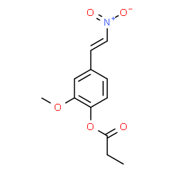 ChemSpider 2D Image | 2-Methoxy-4-[(E)-2-nitrovinyl]phenyl propionate | C12H13NO5