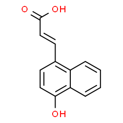 ChemSpider 2D Image | (2E)-3-(4-Hydroxy-1-naphthyl)acrylic acid | C13H10O3