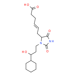 ChemSpider 2D Image | (4E)-6-[3-(3-Cyclohexyl-3-hydroxypropyl)-2,5-dioxo-4-imidazolidinyl]-4-hexenoic acid | C18H28N2O5