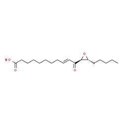 ChemSpider 2D Image | (9E)-11-Oxo-11-[(2S,3R)-3-pentyl-2-oxiranyl]-9-undecenoic acid | C18H30O4