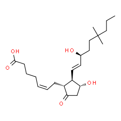 ChemSpider 2D Image | (5Z)-7-{(1R,2R,3R)-3-Hydroxy-2-[(1E,3S)-3-hydroxy-6,6-dimethyl-1-nonen-1-yl]-5-oxocyclopentyl}-5-heptenoic acid | C23H38O5