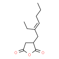 ChemSpider 2D Image | 2,5-Furandione, 3-(2-ethyl-2-hexenyl)dihydro- | C12H18O3