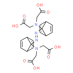 ChemSpider 2D Image | 2,2',2'',2'''-[(E)-1,2-Diazenediylbis(bicyclo[2.2.1]hepta-1,3,5-triene-7,7-diylnitrilo)]tetraacetic acid | C22H20N4O8