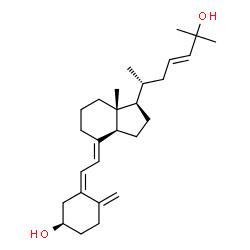 ChemSpider 2D Image | (3R,5Z,7E,23E)-9,10-Secocholesta-5,7,10,23-tetraene-3,25-diol | C27H42O2