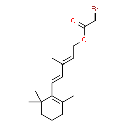 ChemSpider 2D Image | (2E,4E)-3-Methyl-5-(2,6,6-trimethyl-1-cyclohexen-1-yl)-2,4-pentadien-1-yl bromoacetate | C17H25BrO2