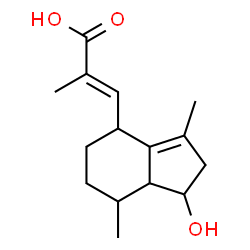 ChemSpider 2D Image | (2E)-3-(1-Hydroxy-3,7-dimethyl-2,4,5,6,7,7a-hexahydro-1H-inden-4-yl)-2-methylacrylic acid | C15H22O3
