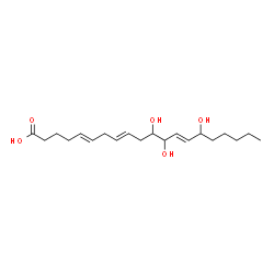 ChemSpider 2D Image | (5E,8E,13E)-11,12,15-Trihydroxy-5,8,13-icosatrienoic acid | C20H34O5
