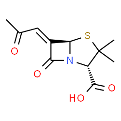 ChemSpider 2D Image | 6-acetylmethylenepenicillanic acid | C11H13NO4S