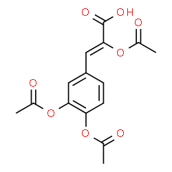ChemSpider 2D Image | (2Z)-2-Acetoxy-3-(3,4-diacetoxyphenyl)acrylic acid | C15H14O8