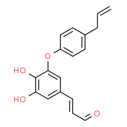 ChemSpider 2D Image | 3,4-Dihydroxy-5-(4-allylphenoxy)cinnamic aldehyde | C18H16O4