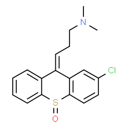ChemSpider 2D Image | (3Z)-3-(2-Chloro-10-oxido-9H-thioxanthen-9-ylidene)-N,N-dimethyl-1-propanamine | C18H18ClNOS