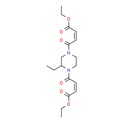 ChemSpider 2D Image | Diethyl (2Z,2'Z)-4,4'-(2-ethyl-1,4-piperazinediyl)bis(4-oxo-2-butenoate) | C18H26N2O6