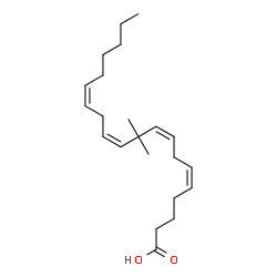 ChemSpider 2D Image | (5Z,8Z,11Z,14Z)-10,10-Dimethyl-5,8,11,14-icosatetraenoic acid | C22H36O2