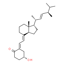ChemSpider 2D Image | (1R,5E,7E,17alpha)-17-[(2R,3E,5R)-5,6-Dimethyl-3-hepten-2-yl]-1-hydroxy-9,10-secoestra-5,7-dien-4-one | C27H42O2