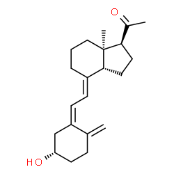 ChemSpider 2D Image | (3S,5Z,7E,9xi,13alpha,14beta)-3-Hydroxy-9,10-secopregna-5,7,10-trien-20-one | C21H30O2