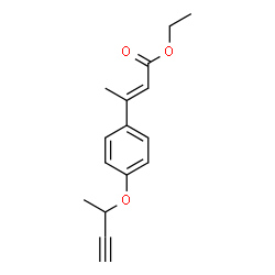 ChemSpider 2D Image | Ethyl (2E)-3-[4-(3-butyn-2-yloxy)phenyl]-2-butenoate | C16H18O3