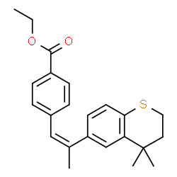 ChemSpider 2D Image | Ethyl 4-[(1Z)-2-(4,4-dimethyl-3,4-dihydro-2H-thiochromen-6-yl)-1-propen-1-yl]benzoate | C23H26O2S