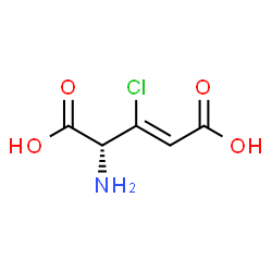 ChemSpider 2D Image | (2Z,4R)-4-Amino-3-chloro-2-pentenedioic acid | C5H6ClNO4