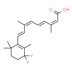ChemSpider 2D Image | (9cis,13cis)-4,4-Difluororetinoic acid | C20H26F2O2