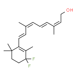 ChemSpider 2D Image | (9cis,13cis)-4,4-Difluororetinol | C20H28F2O