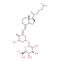 ChemSpider 2D Image | (5E,7E,14xi)-1-Hydroxy-9,10-secocholesta-5,7,10-trien-3-yl alpha-D-glucopyranosiduronic acid | C33H52O8