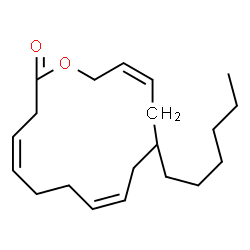 ChemSpider 2D Image | (13Z)-11-Hexyloxacyclopentadeca-4,8,13-trien-2-one | C20H32O2