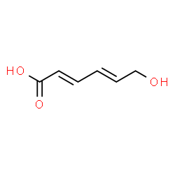 ChemSpider 2D Image | 6-Hydroxy-2,4-hexadienoic acid | C6H8O3