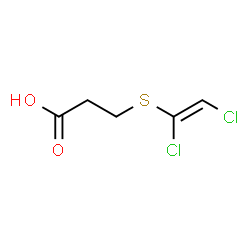 ChemSpider 2D Image | 3-{[(Z)-1,2-Dichlorovinyl]sulfanyl}propanoic acid | C5H6Cl2O2S