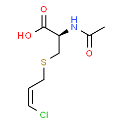 ChemSpider 2D Image | N-Acetyl-S-[(2Z)-3-chloro-2-propen-1-yl]-L-cysteine | C8H12ClNO3S