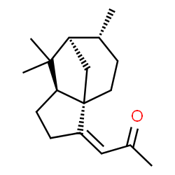 ChemSpider 2D Image | (1Z)-1-[(1S,5S,7R,8R)-6,6,8-Trimethyltricyclo[5.3.1.0~1,5~]undec-2-ylidene]acetone | C17H26O