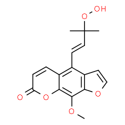 ChemSpider 2D Image | 4-(3-hydroperoxy-3-methyl-1-butenyl)-9-methoxy-7H-furo(3,2-g)(1)benzopyran-7-one | C17H16O6