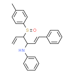 ChemSpider 2D Image | 1-phenyl-3-phenylamino-4-(4-toluenesulfinyl)-1,5-hexadiene | C25H25NOS