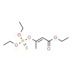 ChemSpider 2D Image | Ethyl (2E)-3-[(diethoxyphosphorothioyl)oxy]-2-butenoate | C10H19O5PS