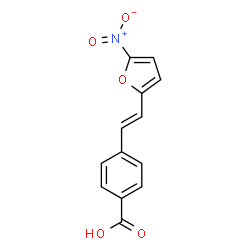 ChemSpider 2D Image | 4-[(E)-2-(5-Nitro-2-furyl)vinyl]benzoic acid | C13H9NO5