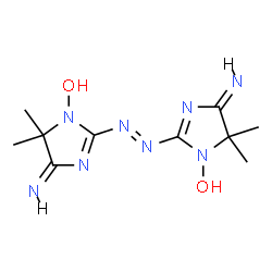 ChemSpider 2D Image | (4Z,4'Z)-2,2'-[(E)-1,2-Diazenediyl]bis(4-imino-5,5-dimethyl-4,5-dihydro-1H-imidazol-1-ol) | C10H16N8O2